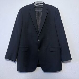 Lauren Ralph Lauren Black Label Lord Taylor Wool Blazer Jacket Black Blue 44L